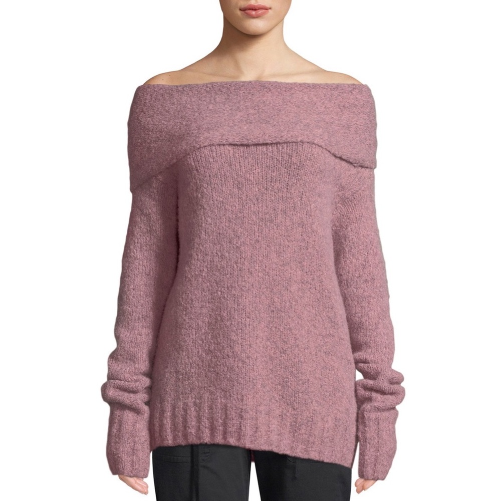 Vince Off-The-Shoulder Alpaca-Blend Sweater